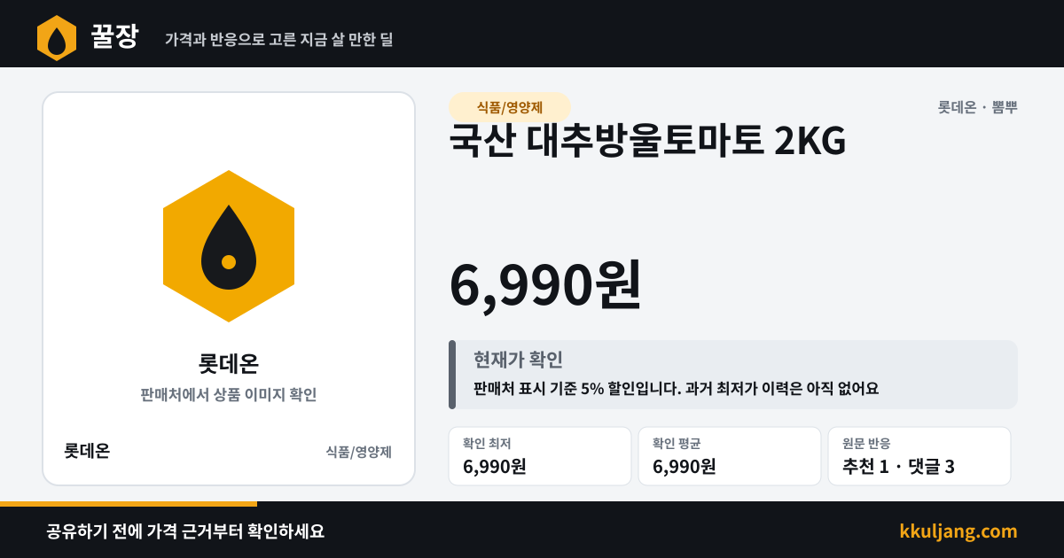 국산 대추방울토마토 2KG 상품 이미지