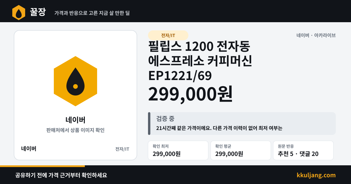 필립스 1200 전자동 에스프레소 커피머신 EP1221/69 상품 이미지