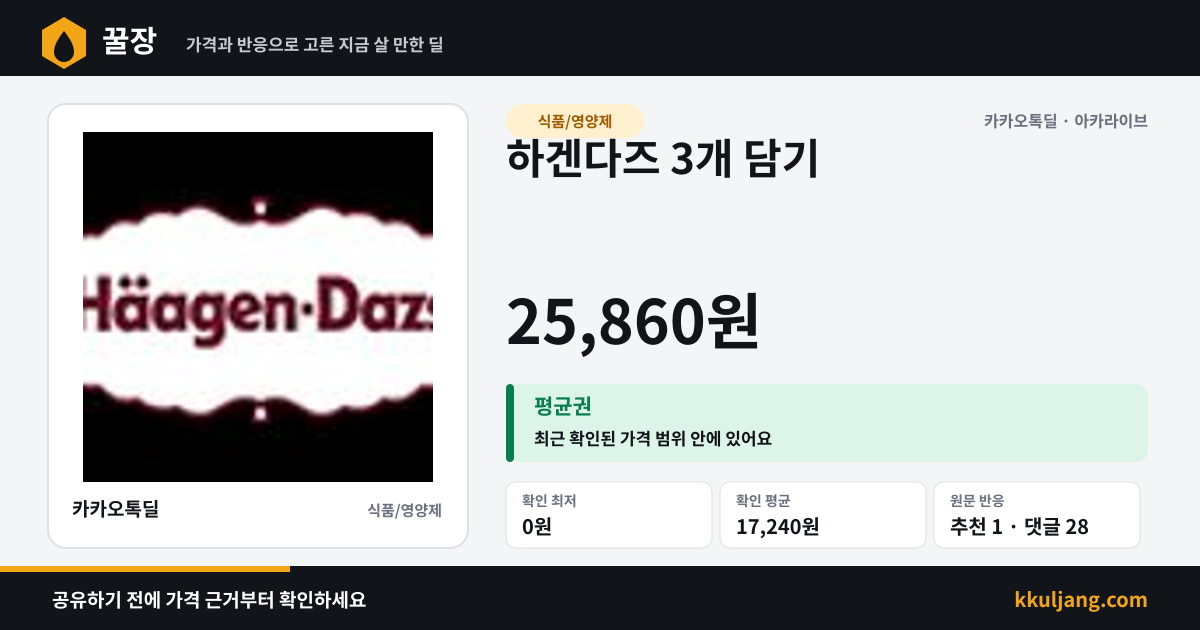 하겐다즈 3개 담기 상품 이미지