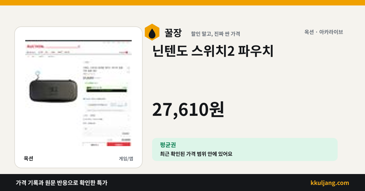 닌텐도 스위치2 파우치 상품 이미지